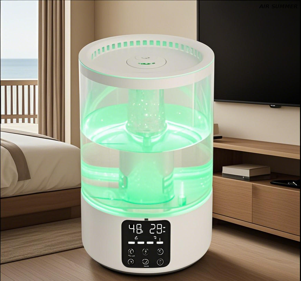7-Color Ambient Light Humidifier with Slow Color Changing Effect