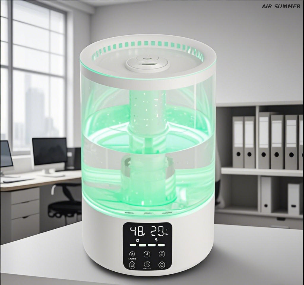 Dual Mist Outlets Humidifier with 360° Rotatable Design