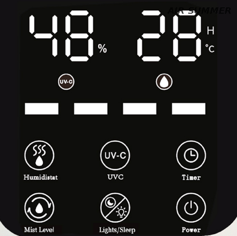 UVC LED Sterilization Humidifier with 10,000-Hour Lifespan