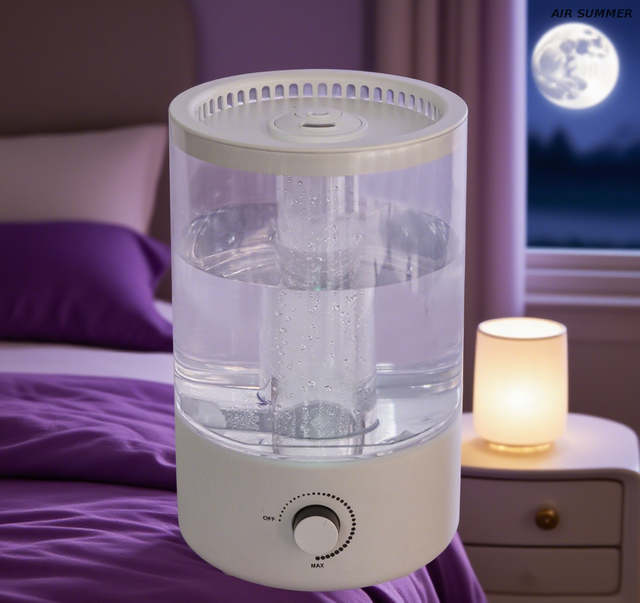 5L Water Tank Cold Mist Humidifier, Ins Style UV Light with 360° Rotating Dual Mist Outlets