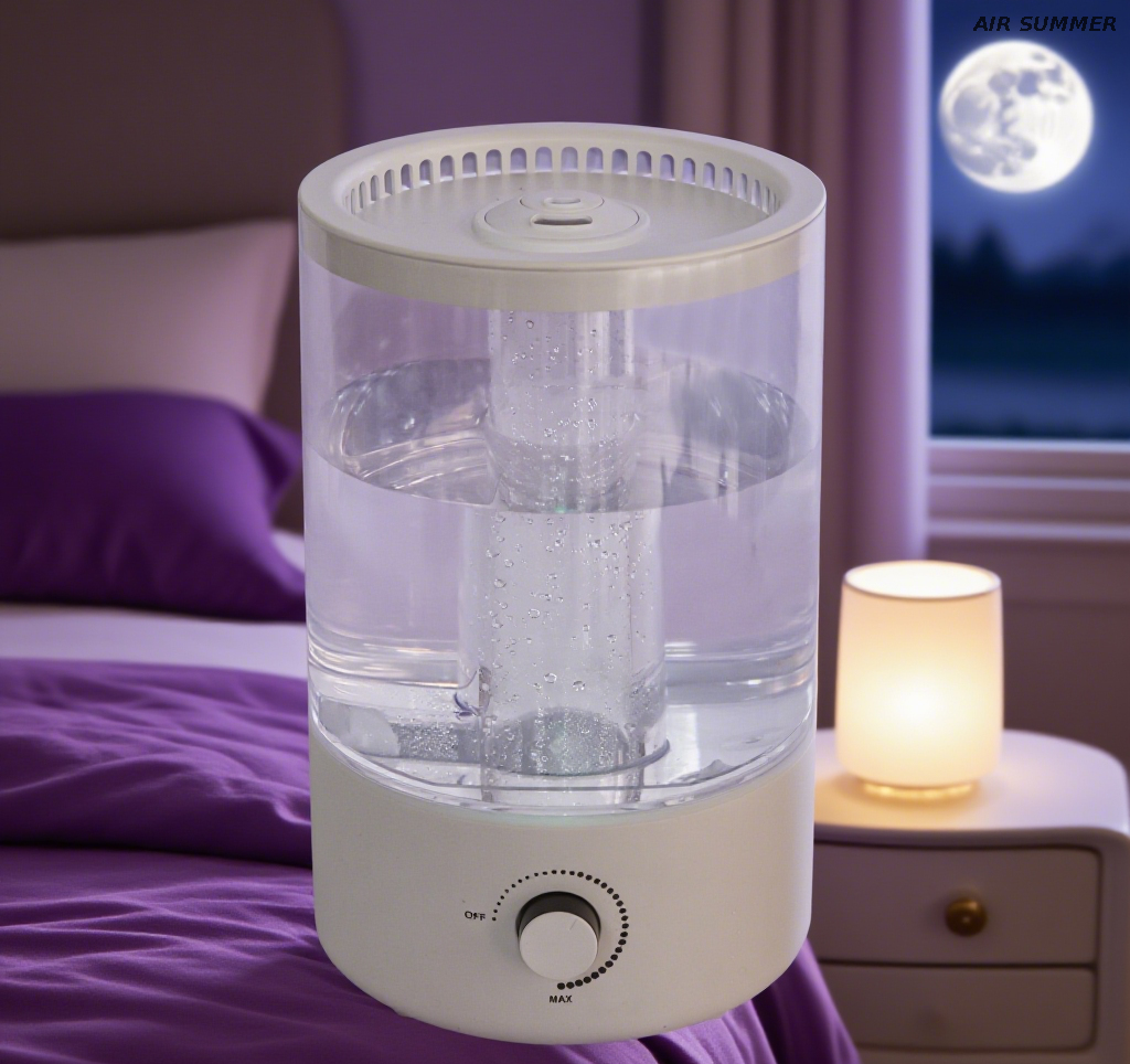 5L Water Tank Cold Mist Humidifier, Ins Style UV Light with 360° Rotating Dual Mist Outlets