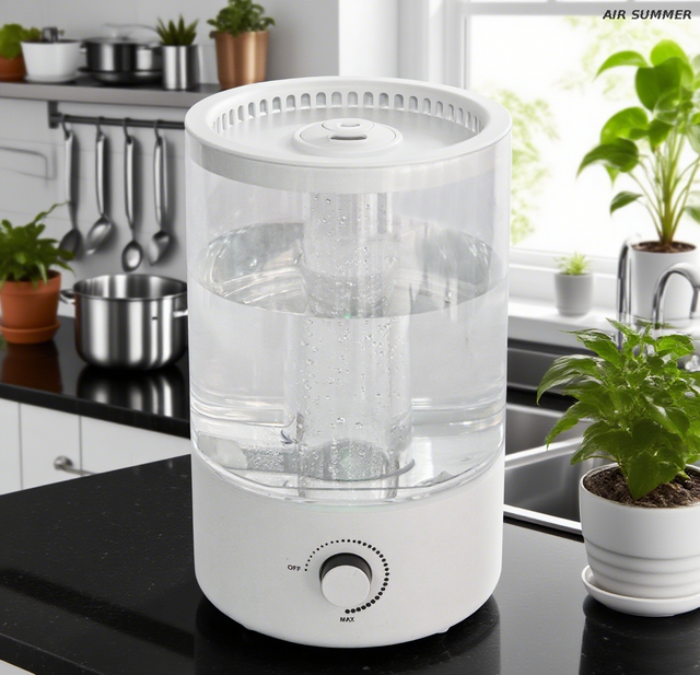 Environmentally Friendly Ins Style 5L Humidifier, Maifan Stone Dual Mist Outlet UV Light Synchronization​