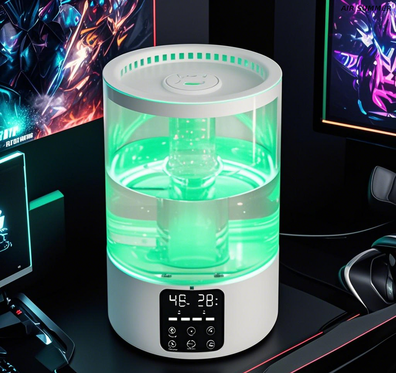 Transparent Modern Humidifier with Visible Water Level and Mist